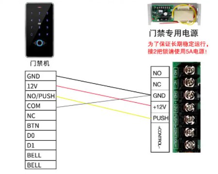 电插锁和门禁一体机通用接线方式(图3)